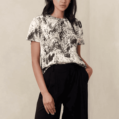  Frugal Friday’s Workwear Report: Shirred-Neck Blouse